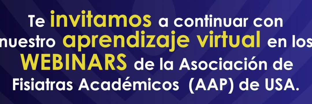 Webinars – Association of Academic Physiatrists